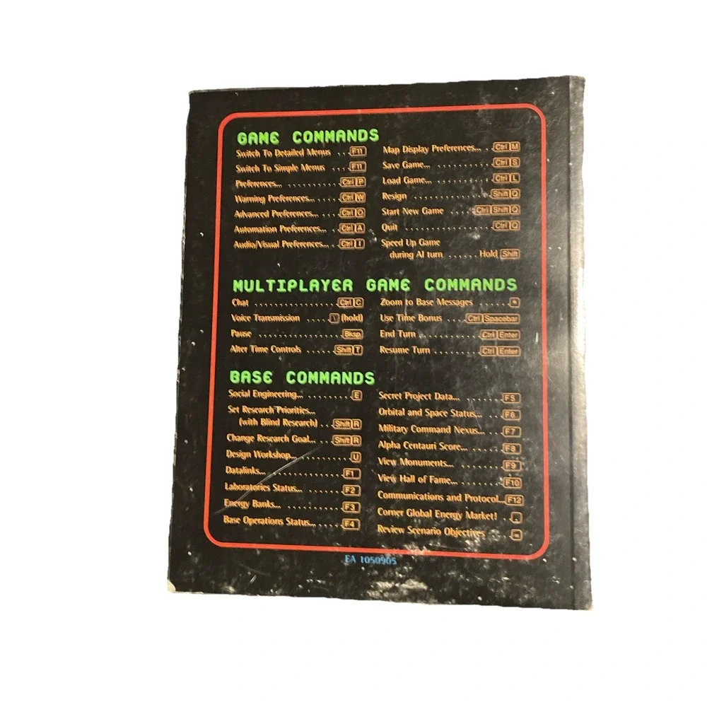 Sid Meier's ALPHA CENTAURI 1999 Manual (No disc, no‎ install guide)